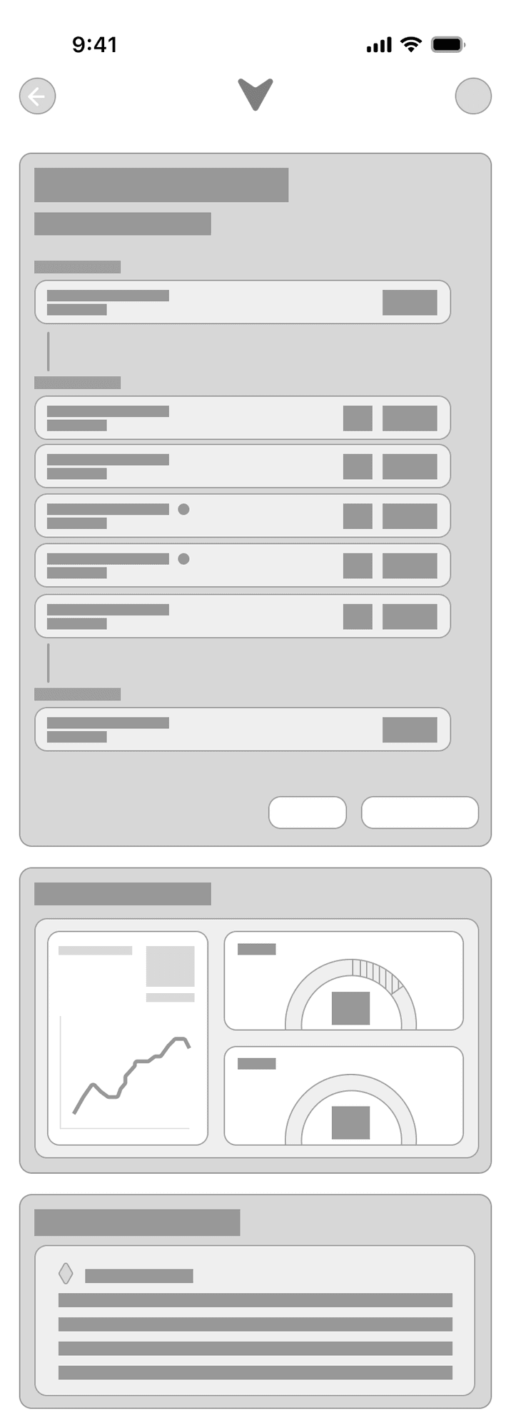 Workout activity view wireframe